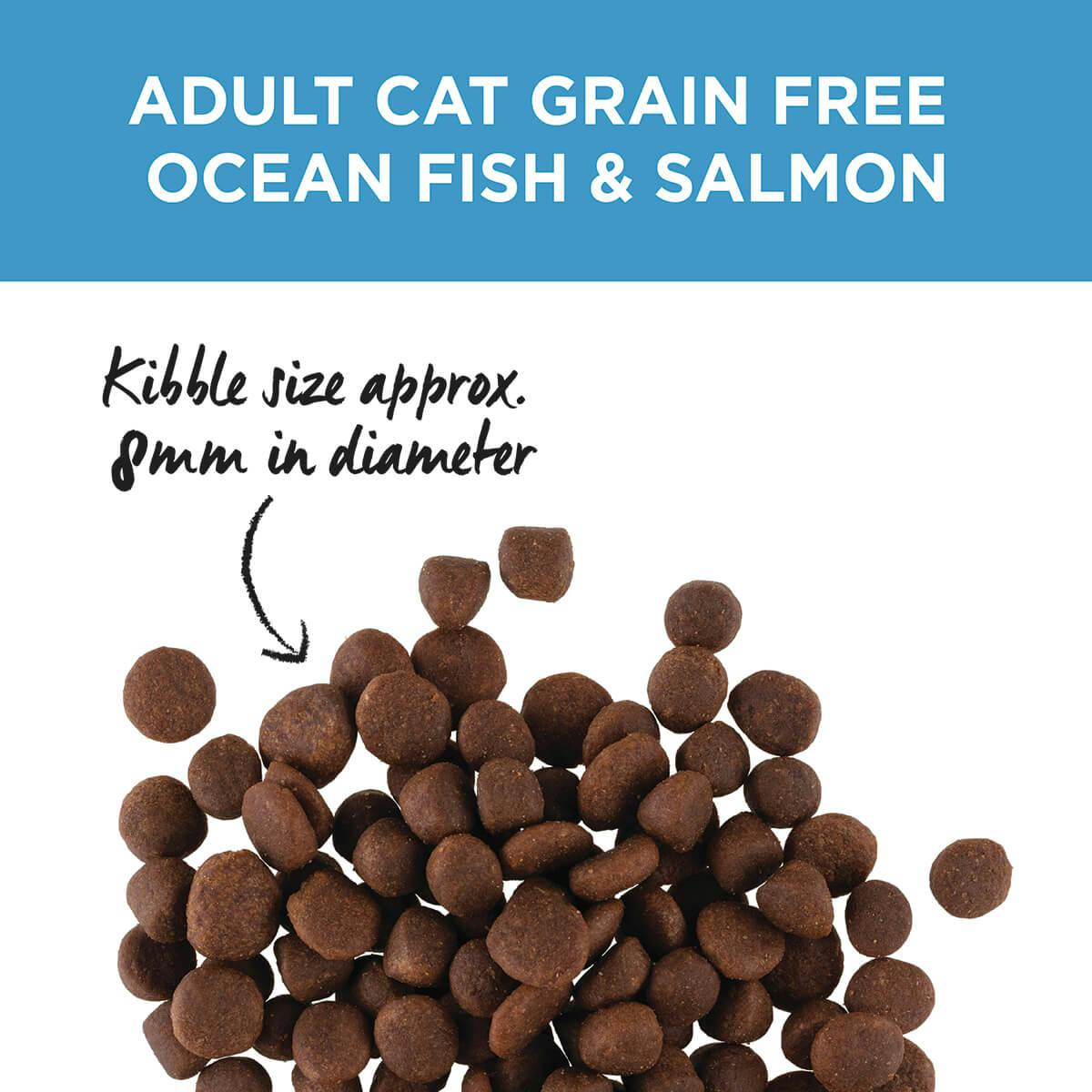 Ivory Coat | Cat Dry GF Ocean Fish & Salmon with Coconut Oil 3kg | Grain Free Dry Cat Food | Top of pack